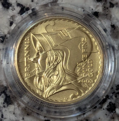 2003 1 oz Gold Britannia Great Britain Proof 100 Pounds - Image 1 of 4