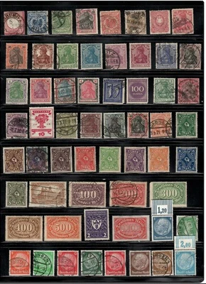 Belo lote -mh/usado Alemanha 1800-1930-inc bons cancelamentos-BOB-folha de lembrança - Imagem 1 de 2