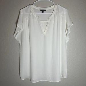 Banana Republic Off White Oversized Bluse Damen Größe L - Bild 1 von 4