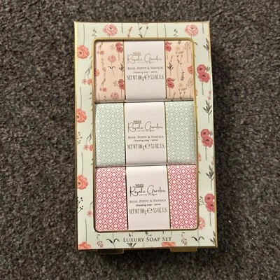 BAYLIS & HARDING Baylis&Harding Royal Garden Limited Edition Luxury Soap Set, 3x100g, New in Box