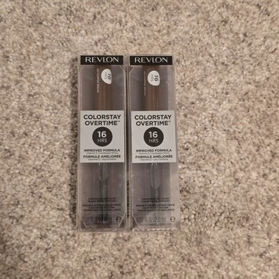 2 Pack Revlon Colorstay Overtime 16HR LipColor 570 No Coffee Break - Image 1 of 4