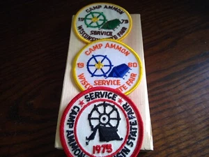 Boy Scout Wisconsin State Fair Service Corps Patch Camp Ammon 1975,1978,1980 - Picture 1 of 4