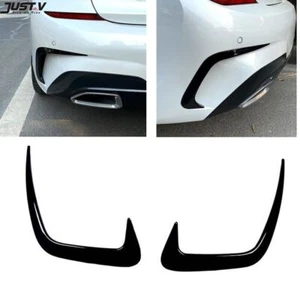 Glossy Black Rear Bumper Spoiler Air Vent Cover Trim For BMW 3 series G20 2019+ - Picture 1 of 9