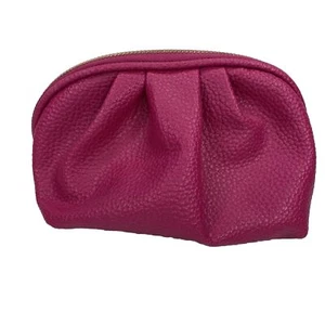 Bare Minerals Magenta Pink Pebbled Faux Leather Make-Up Cosmetic Bag - Picture 1 of 8