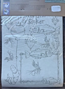Hook, Line & Sinker Iron-on Velvet Scrapbook & Fabric Embellishments - NagPosh - Picture 1 of 4