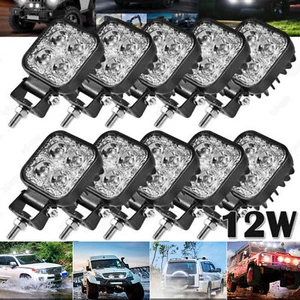 10x 12w fari da lavoro LED 12V 24 V offroad fari trattore escavatore - Foto 1 di 12