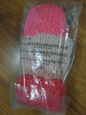 Kate Spade Colorblock CostPNK/AUNAT/PRAL Tejido a Mano Talla Única Mujer Mitones Regalo Foto 1 de 4