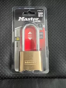 NEW MASTER LOCK 175DLH RESETTABLE COMBINATION LONG SHACKLE PADLOCK - Picture 1 of 2