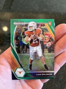 2021 Panini Prizm Draft Sam Ehlinger #131 RC Green Prizm Texas Longhorns - Picture 1 of 2