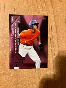 2023 Skybox Metal Universe - Justin Crawford - Pink FX Parallel 68/75 - Picture 1 of 2