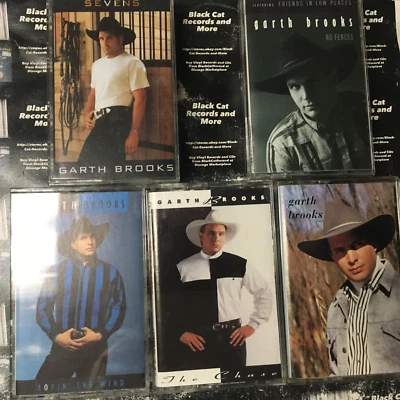 Garth Brooks Ropin' The Wind No Fences The Chase Sevens Self Titled EX tested - Image 1 of 4
