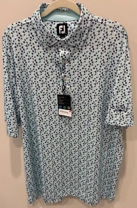 NWT - The Glen Club - FootJoy Golf Shirt - Men's Size Large - NEW - Blue - $85 - Picture 1 of 4