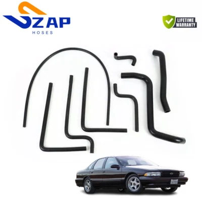 Silicone Radiator Coolant Hoses Kit Black For Chevrolet Impala SS 1994 1995 1996 - Image 1 of 4