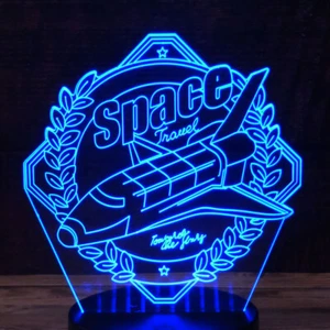 3D Space Shuttle Acrylic for LED Lamp Base (Acrylic Only. Base Not Included) - Picture 1 of 10