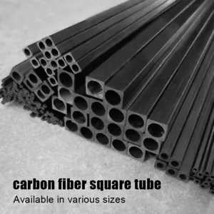 carbon fiber square tube L 500mm outer diameter 2mm 2.5mm 3mm 4 5mm 6mm 8mm 10MM - Picture 1 of 5