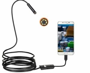Micro USB endoscopio boroscopio cámara de inspección de teléfono impermeable 2m