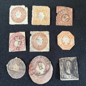 Alte Briefmarken Sachsen - Bild 1 von 4