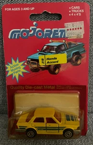 Rare Majorette #219 Diecast Yellow Honda Accord Car 1/64 Scale Vintage France - Bild 1 von 4