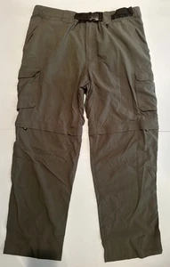 Boy Scouts America Switchback Convertible Pants Mens Size Large Green Belted - Picture 1 of 4