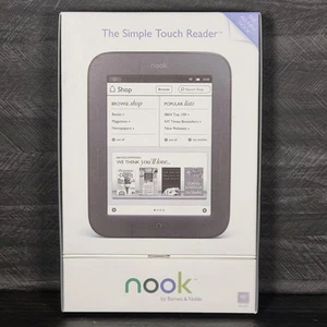 Barnes & Noble Nook Simple Touch 2GB, Wi-Fi, 6in eBook Reader - Black - Picture 1 of 11