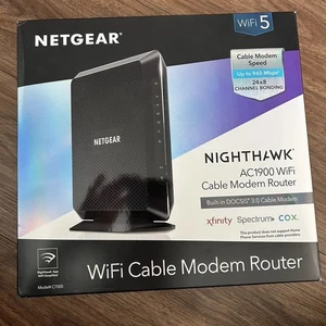 New NETGEAR Nighthawk Dual Band AC1900 WIFI Wifi Cable Modem Router - Picture 1 of 11