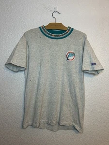 Camisa Gris De Colección Años 80 RARA Miami Dolphins Trench Ultra NFL Para Hombres M - Imagen 1 de 11