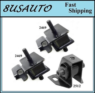 3PCS MOTOR & TRANS MOUNT FIT DODGE CB300,D100,D100 PANEL,D150 - 3.7L, 5.2L, 5.9L - Image 1 of 4