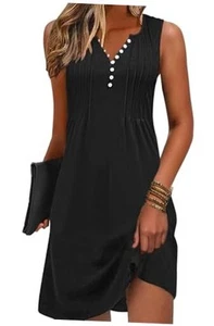 Sundresses for Women 2025 Vacation Swim Cover up Beach Dresses Button Down - Picture 1 of 7