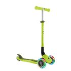 Globber Primo Foldable Lights Kids Complete Scooter - Lime Green - Free Shipping