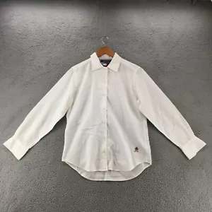 Tommy Hilfiger Dress Shirt Mens 12 White Long Sleeve Button Up Classic Collared - Picture 1 of 16