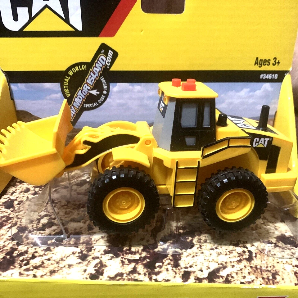 Mini camiones de mudanzas Caterpillar de 5" de goma cansados cargados #34610 Foto 1 de 4