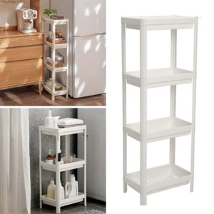 3/4 Tiers Free-Standing Bathroom Shelf Unit Small Storage Organizer Shelf Stand - Picture 1 of 23
