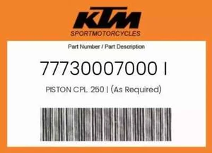 KTM Genuine Piston Cpl. 250 | (As Required) - 77730007000 I - Bild 1 von 1