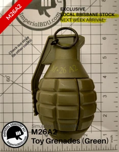 Toy Grenade M26A2 Soft Foam Bullets Refill Gel GREEN (FREE 7 DAY SHIPPING AU🚚) - Picture 1 of 5