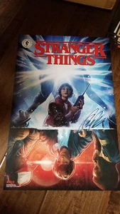 2018 SDCC CON DARK HORSE NETFLIX STRANGER THINGS POSTER SIGNED AUTO JODY HOUSER - Picture 1 of 2