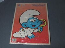 Vtg 1970's? Milton Bradley 25pc Baby Smurf Puzzle 4486-2 11.5x15