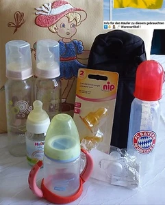 FC Bayern München Babyflasche mit Logo + 1x SET mit 6x Artikeln 🚼 👶 🤱 gebr. ! - Bild 1 von 17