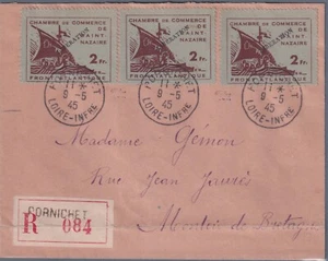 Francia 1945: Sellos De Guerra -2Fr Marrón Sobre Verde Soprastampa. (Cat.57/709) - Imagen 1 de 2