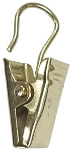 100 X Asta Anello Tenda Tenda Molla Clip &Amp; Gancio EB Acciaio Ottone Placcato | Uno - Foto 1 di 1