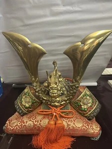 Massive Nice Vintage Japanese Samurai Helmet -Great Dragon Kabuto- Tsushima - Picture 1 of 5
