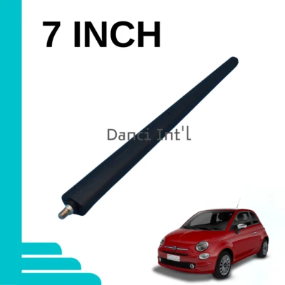 Mástil de antena de repuesto negro corto de 7" AM/FM para Fiat 500 2012-2019 Foto 1 de 3
