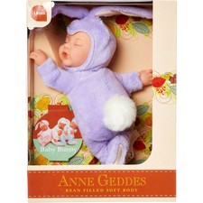 ANNE GEDDES 'Baby Bunny' Filled Soft Doll Lavender Purple - New in Box