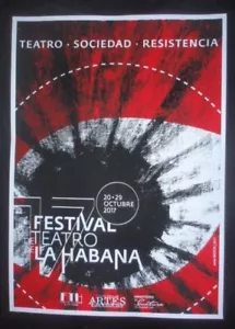 FESTIVAL DE TEATRO DE LA HABANA / Impresionante Póster Original Cubano / ARTE CUBANO - Imagen 1 de 3