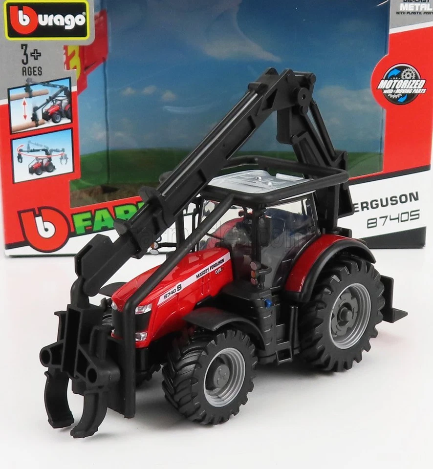 1/50 BURAGO - MASSEY FERGUSON - 8740S TRACTOR LOADER 2016 18-31671 - Immagine 1 di 1