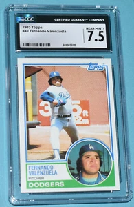 1983 Topps #40 Fernando Valenzuela - L.A. Dodgers Pitcher - CGC 7.5 NM/Mint+ - Picture 1 of 2