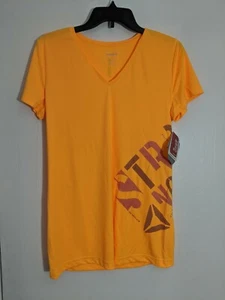 Reebok Crossfit Playdry Damen L Large Orange TShirt Slim Neu Mit Etikett - Bild 1 von 4