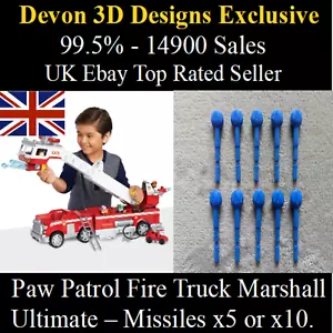 Paw Patrol Feuerwehrauto Kinder Spielset Marshall ultimative Raketen Kugeln x 10 x 5 - Bild 1 von 5