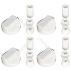 Universal Cooker Oven Grill Control Knobs And Adaptors White Fits All x 4