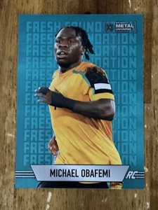 Skybox Metal Universe Michael Obafemi RC 2024 Aqua Fresh Foundations #FF-50 - Imagen 1 de 2