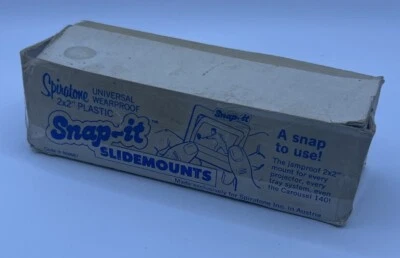 Spiratone 2x2” Snap-it Slidemounts Universal Wearproof Projector Slide Mounts - Image 1 of 4